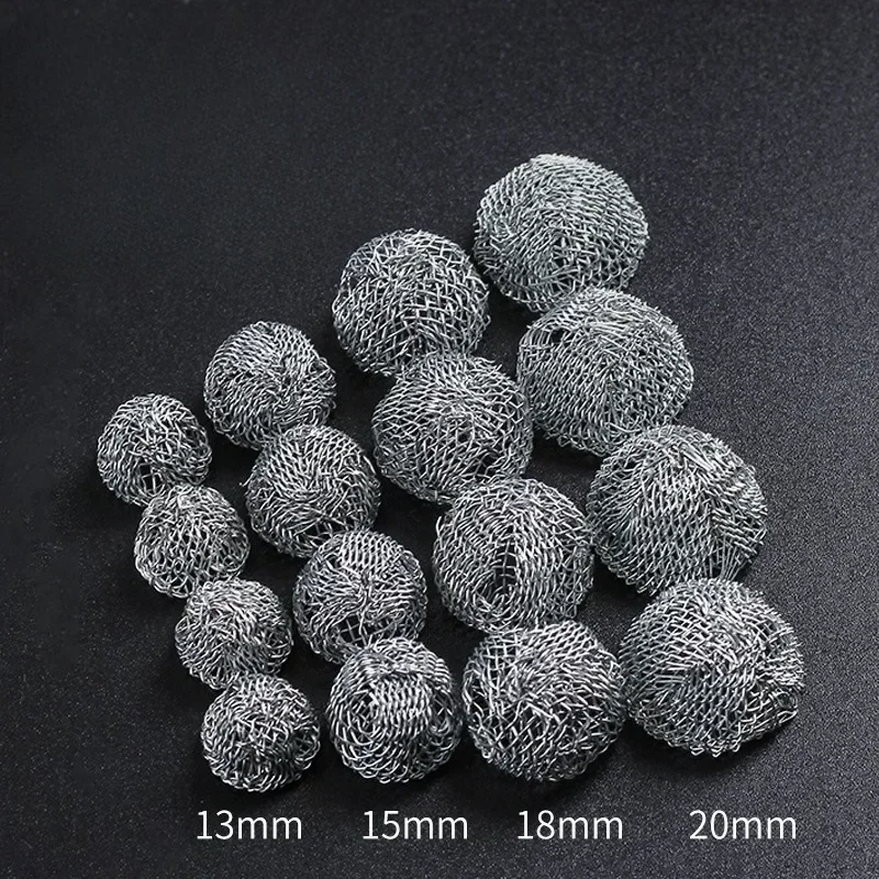 100Pcs/set Tobacco Smoking Pipe Metal Filter Screen Steel Mesh Rimmed Dome Bong