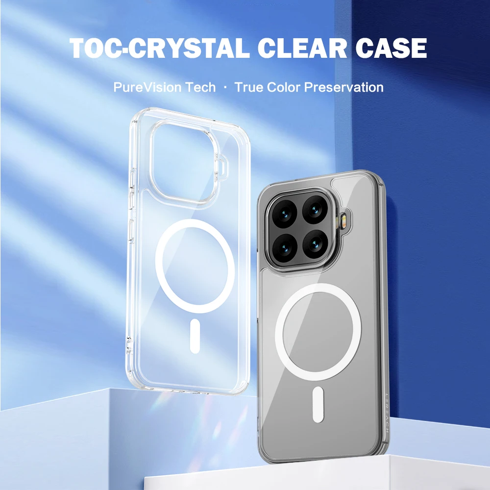 Für Xiaomi 17T Hülle Magnetische Hartschale TPU+PC Transparente Sturzsichere Handyhülle für Xiaomi 17t – Detail 1