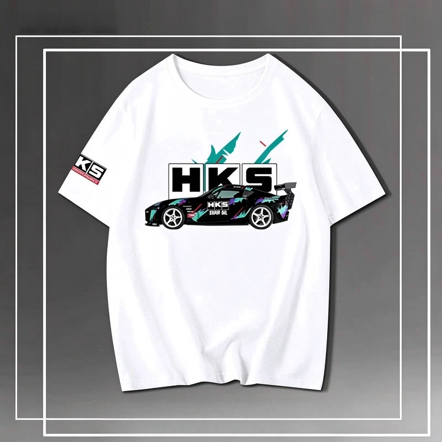 2026 New Y2K JDM Car Theme Double Sided Oversized Graphic Pattern High-Quality Comfortable Casual Unisex Summer T-Shirt