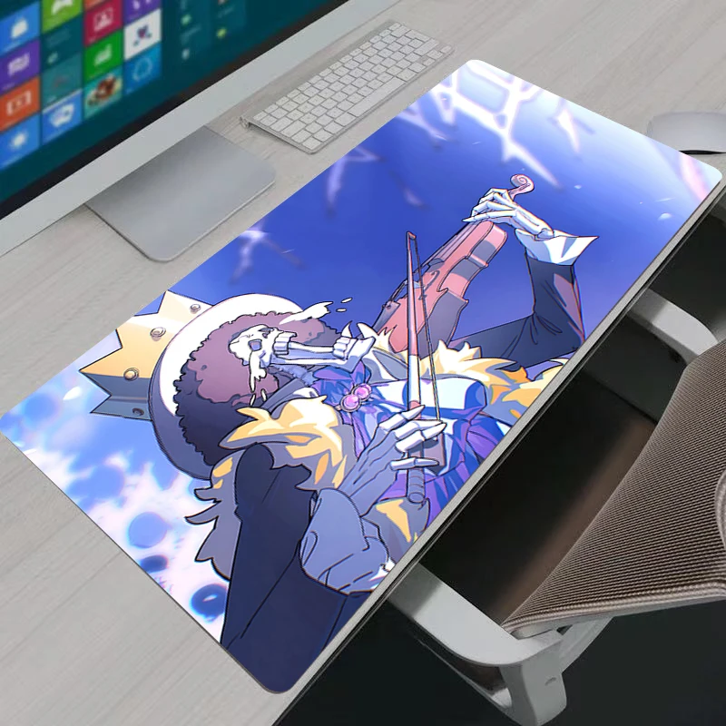 Tappetini per mouse da gioco Gamer Home Computer HD Mousepad XXL One Piece Brook Tappeto per tastiera Tappetini per mouse da ufficio antiscivolo per LOL