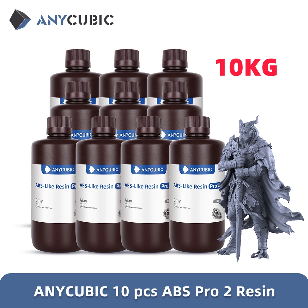 Najnowszy 10 części/partia Anycubic ABS Like+ żywica 3d wysoka precyzja UV 405nm do drukarki LCD SLA DLP Anycubic Photon Resin 3d