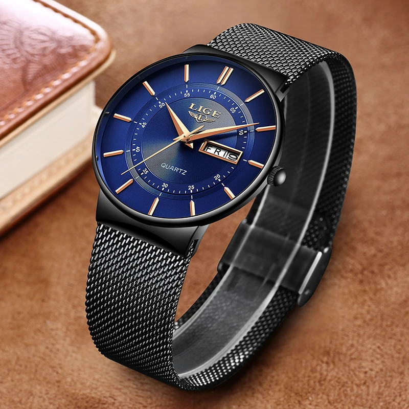 LUIK 2024 Luxe Heren Horloges Waterdicht Ultra Dunne Datum Klok Mannelijke Stalen Band Casual Quartz Horloge Mannen Sport Polshorloge Man