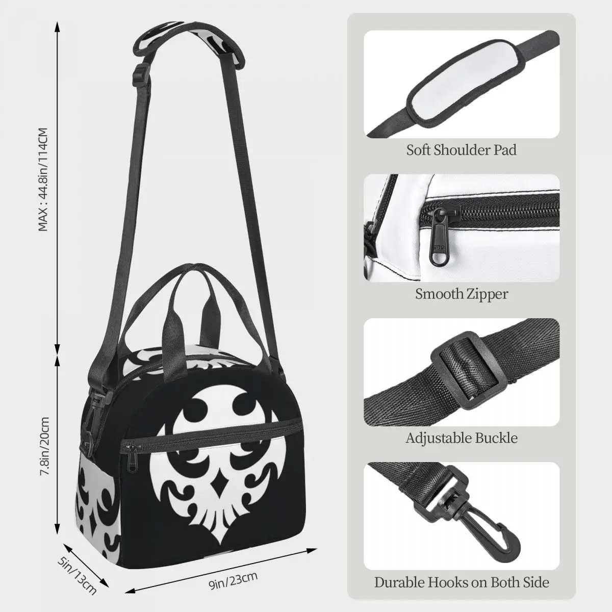 Neo The World Ends With You Reaper Lunch Bags Insulated Bento Box Resuable Lunch Tote Picnic Bags Thermal Bag for Woman School