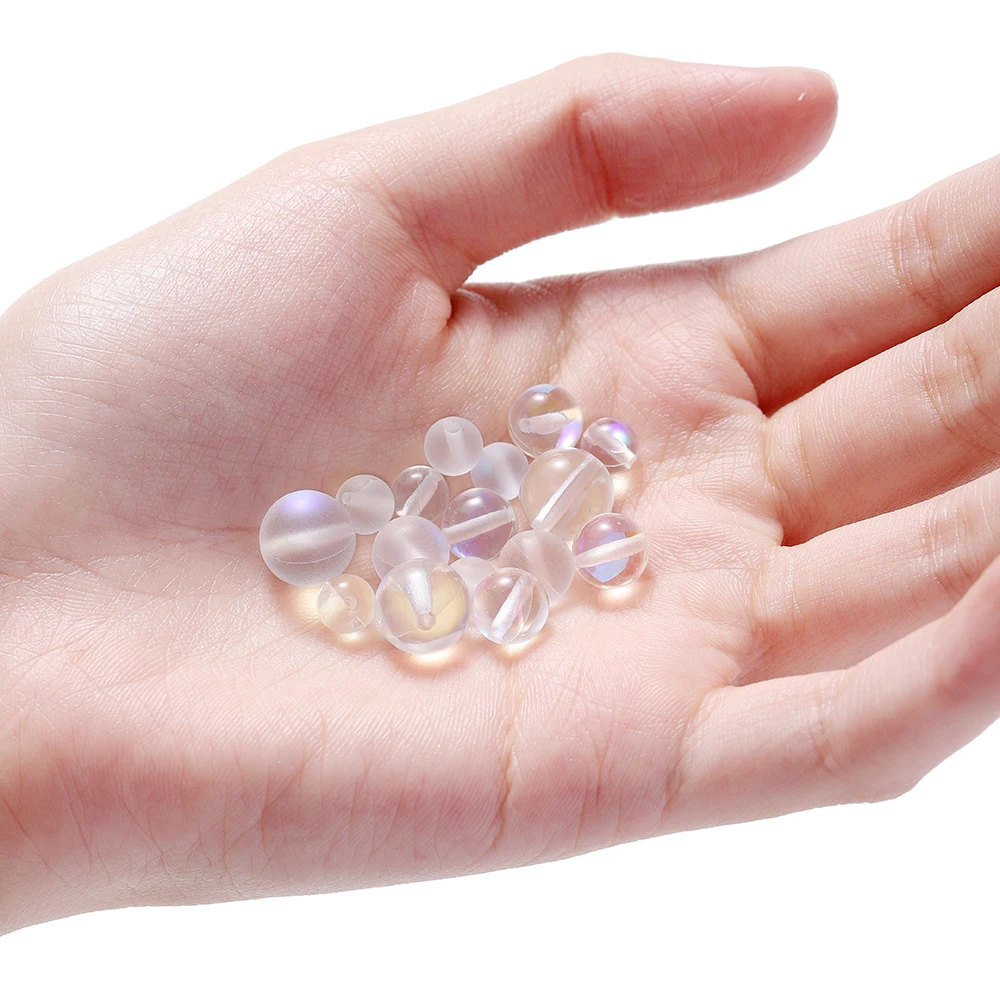 1 Strand 6mm 8mm 10mm Round Crystal Moonstone Natural Stone Beads For DIY Jewelry Making Accessories Necklace/Bracelet