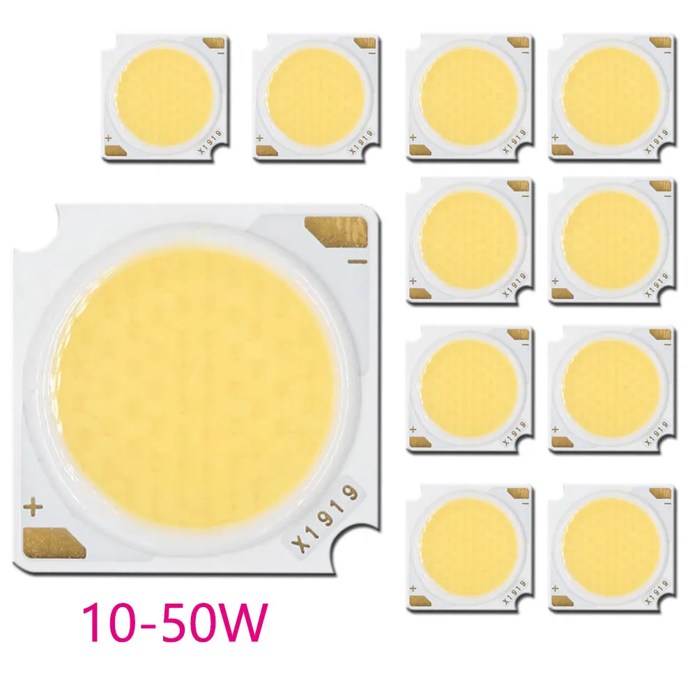 10 sztuk 10W 20W 30W 40W 50W 30-33V LED COB CRI≥90 dioda elektroluminescencyjna LED Bridgelux Chip 19*17MM ForLED Spotlight Downlight biały