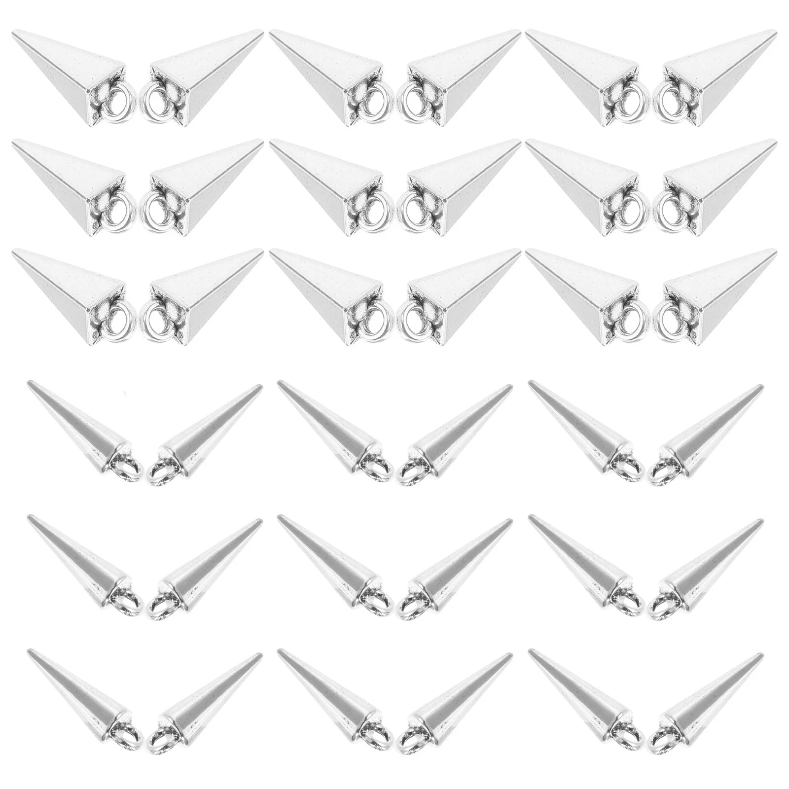 

40Pcs Metal Cone Pendants Zinc Alloy Charms DIY Jewelry Making Punk Style Bracelets Necklaces Keychains Metal Charms