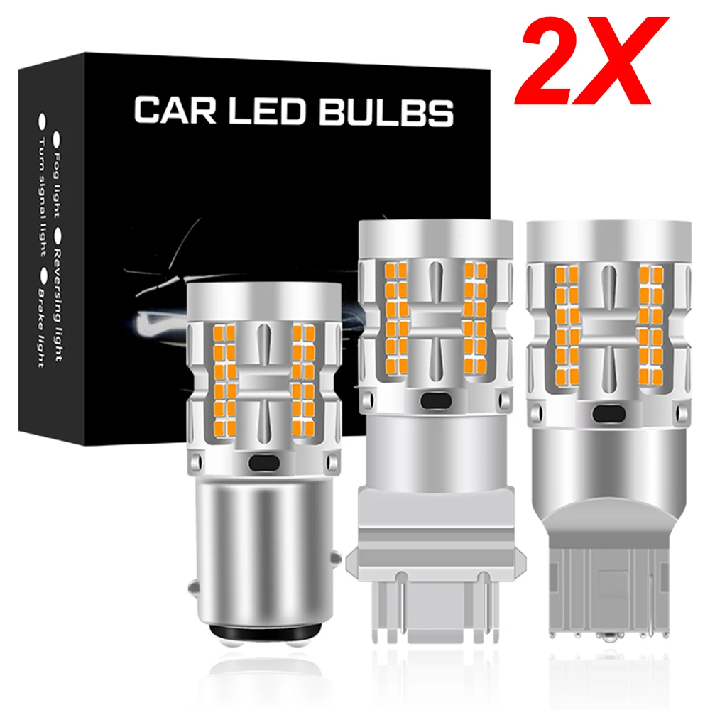 2x 1156 BA15S BAU15S LED 7440 7443 3156 3157 Bulb Red White Amber P21/5W P21W PY21W T20 W21W WY21W S25 Turn Signal Light Bulbs