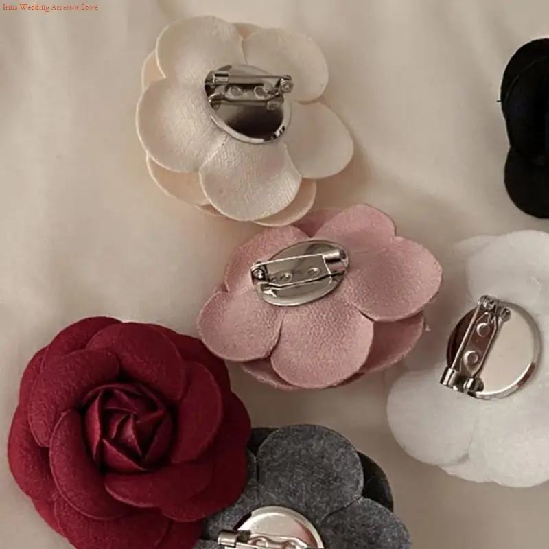 G92D Elegant Flower Brooch Wedding Badge Pins Jewelry for Dress Hat Shirt Lapel Bag Lapel Pin Jeans Shirt Wholesale