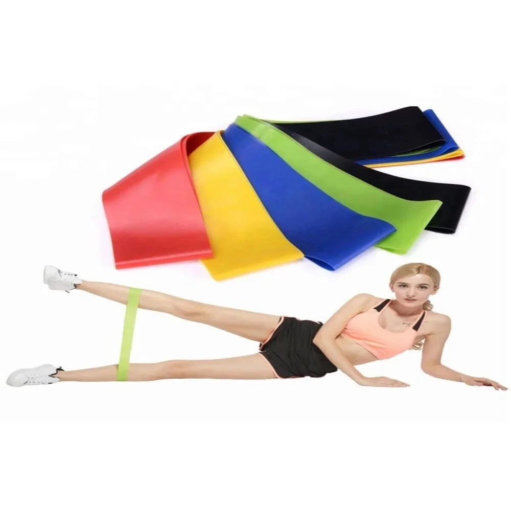 2 Li Verschillende Weerstand Aërobe Band Pilates Squat Training Band Fetness Body Building Apparatuur Expander Gym Apparatuur