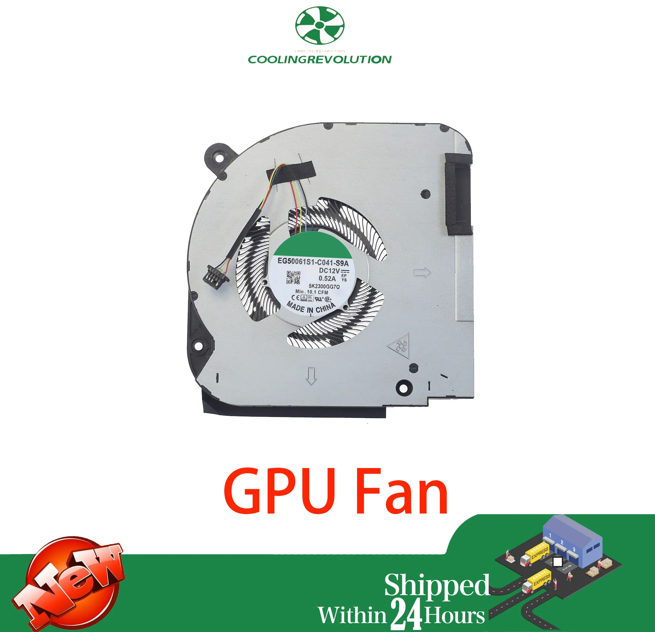 Laptop GPU Cooling Fan EG50061S1-C041-S9A DC12V 0.52A 4Pin for DELL G7 17 7700 2020 DP/N 0KFDJ9 KFDJ9