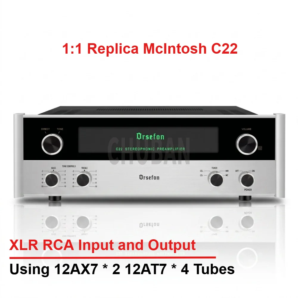 AMXEKR Clon 1:1 del Preamplificador de Tubos Mcintosh C22 HIFI, Amplificador de Phono MM/MC, Preamplificador de Tubos 12AT7