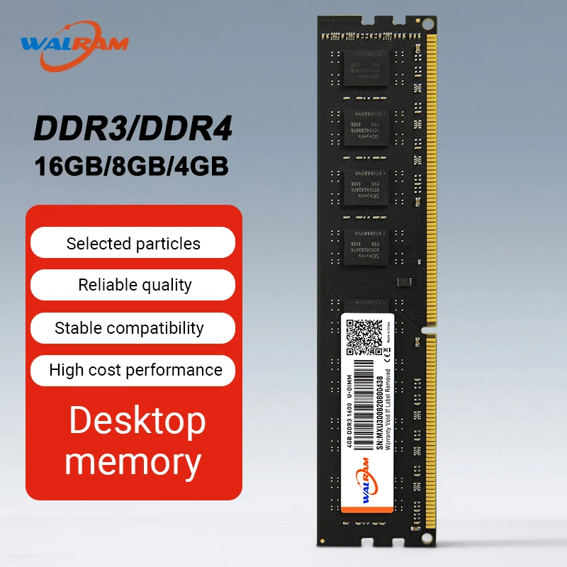 

Walram DDR4 Ram Memoria DDR3 1600 МГц 8 ГБ 4 ГБ UDIMM Настольная оперативная память DDR4 16 ГБ 3200 МГц 2666 МГц 1333 МГц 3200 1600 1,2 В Компьютерная память