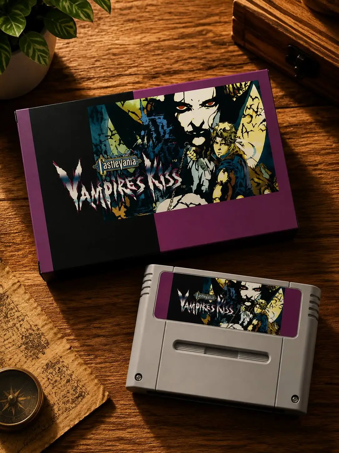 Castlevania: Vampire's Kiss - 16-bitowa retro replika kasetki, gotycka akcja-platformer, wersja PAL z opcją pudełka CIB. — zdjęcie produktu 7