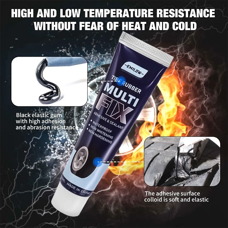 Tire Repair Sealant Repair Glue for Sealing Tire Punctures Effective Bonding Glue with Strong Adhesive Tire Sealant for Bicycles