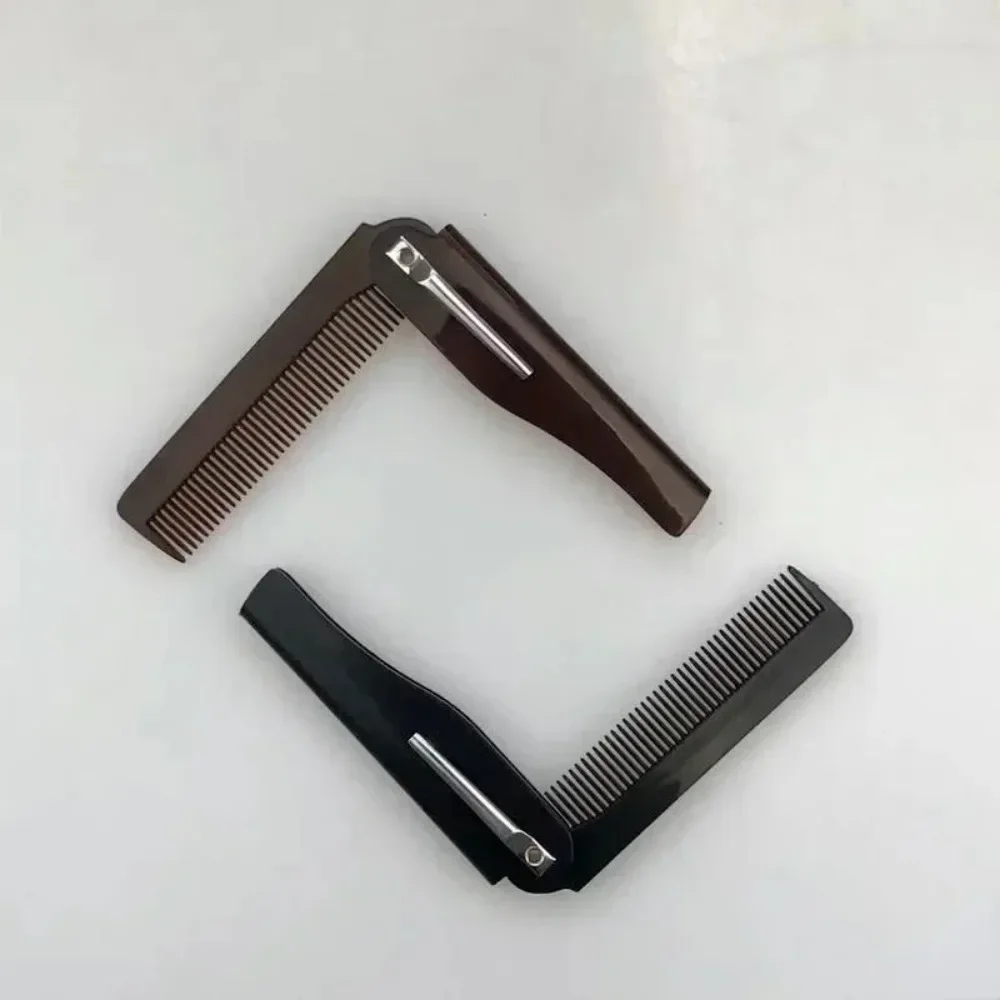 Foldable Combs Portable Travel Folding Head Hair Beard plastic Comb Fashion Men Women Handmade Massage Hair Brush with Clip