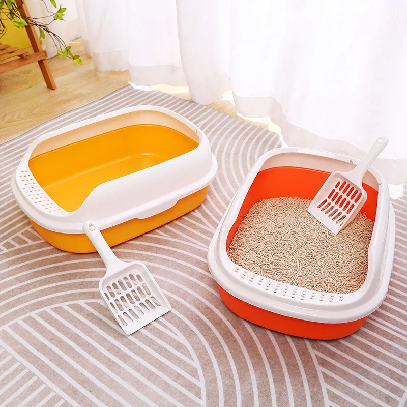 Half Closed High-Capacity Cat Litters Box Anti-splash Durable Cat Litters Filter For Home Indoor