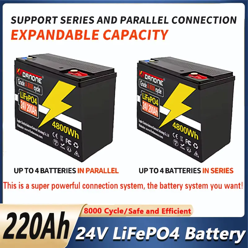

2025 New LiFePO4 32700 24V Battery Built-in 100msrv Rechargeable Ferrous lithium phosphate Solar Off-grid Battery 200AH