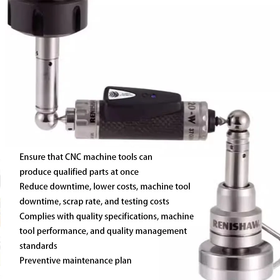 Renishaw ballbar QC20-W with wireless Bluetooth for machine tool roundness detection, reverse clearance and servo