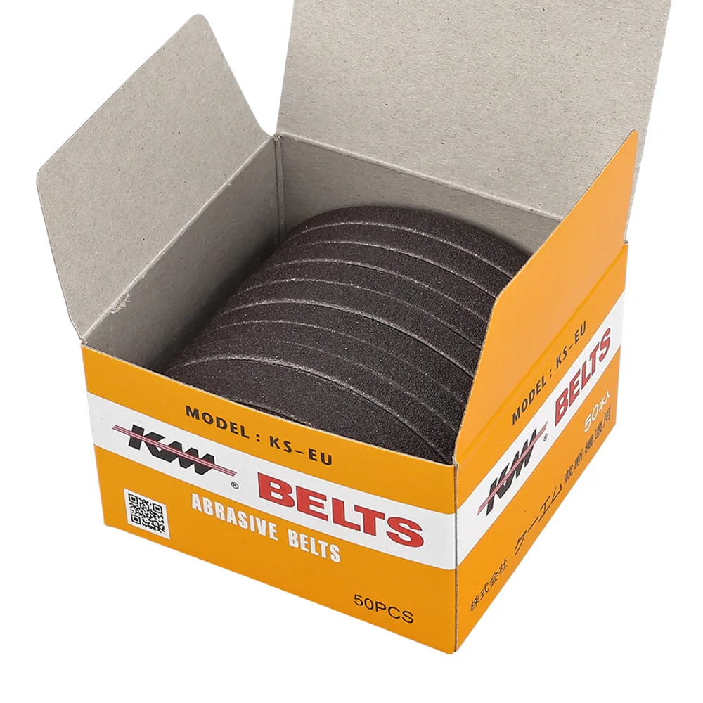 50PCS One Box Abrasive Belt Red Color For Cutting Machine Medium Sand Special Size 5inch FC1014 Narrow Type