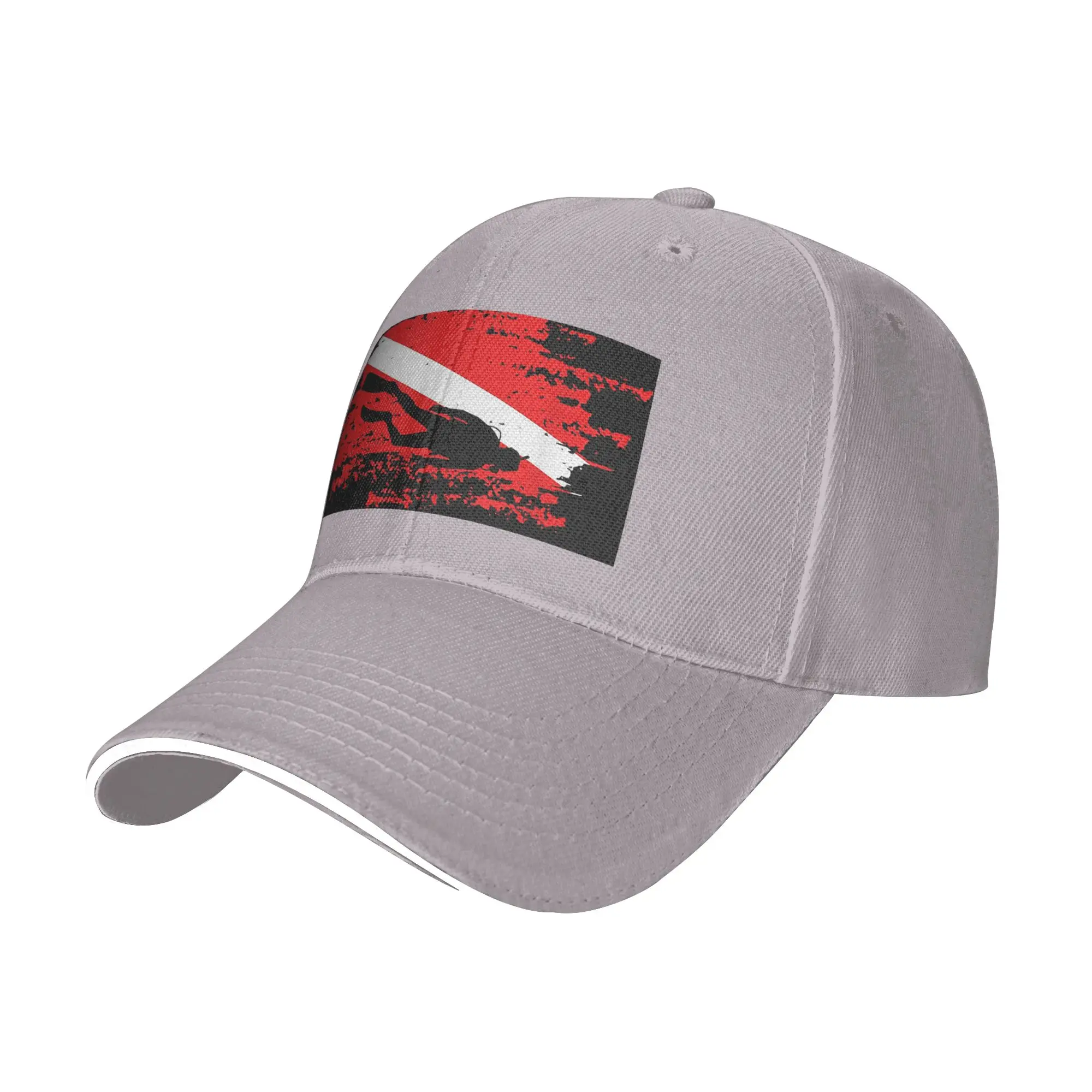 Scuba Diving Diver Down Flag Marine Diver Dive Cap Baseball Caps Adjustable Hat Hip Hop Summer Unisex Baseball Hats Customizable