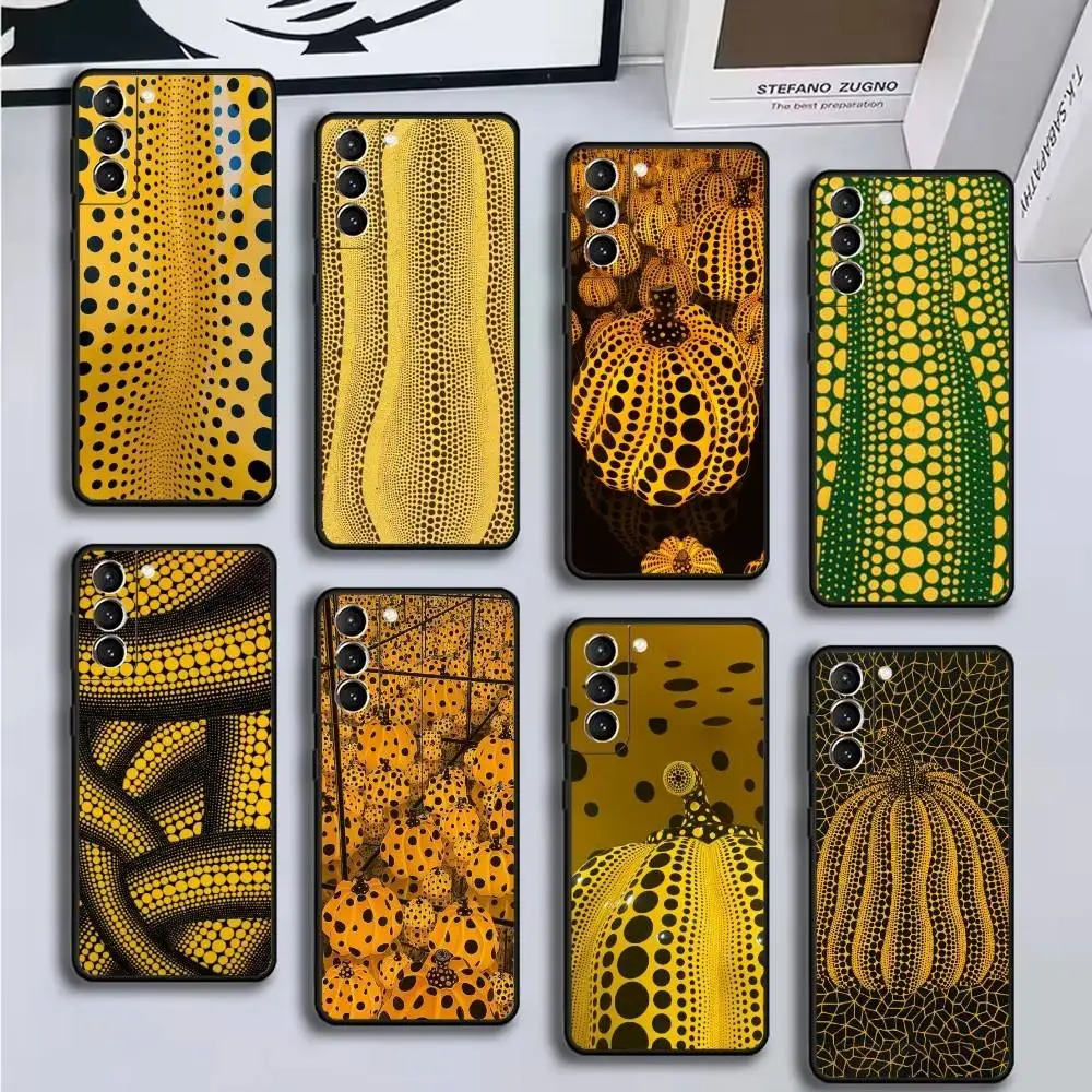 

Pumpkin Yayoi Kusama Phone Case For Samsung GalaxyA13,21s,22,31,32,52,53,71,72,73,Soft Black Cover