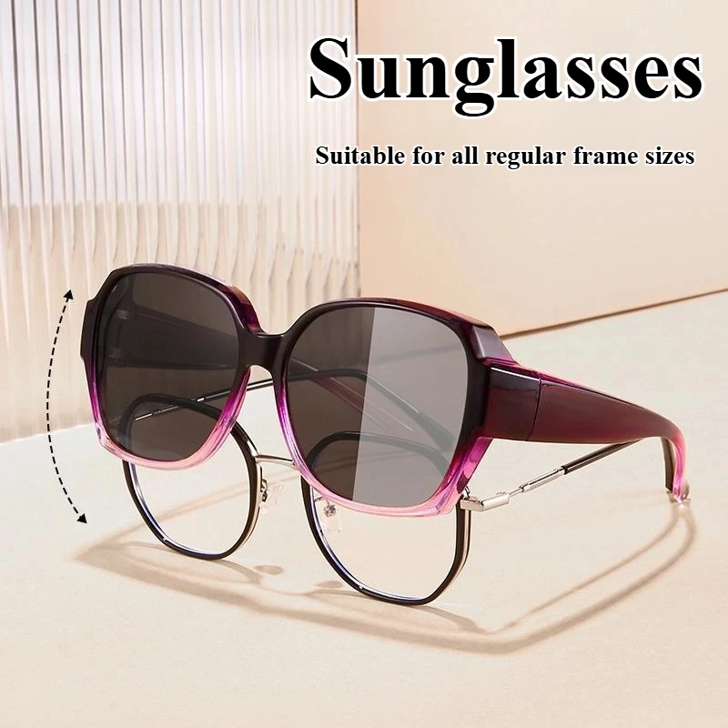 

Neutral New Classic Square Large Frame Sunglasses Suitable for All Common Frame Types Outdoor Eye Protection Sun Glasses