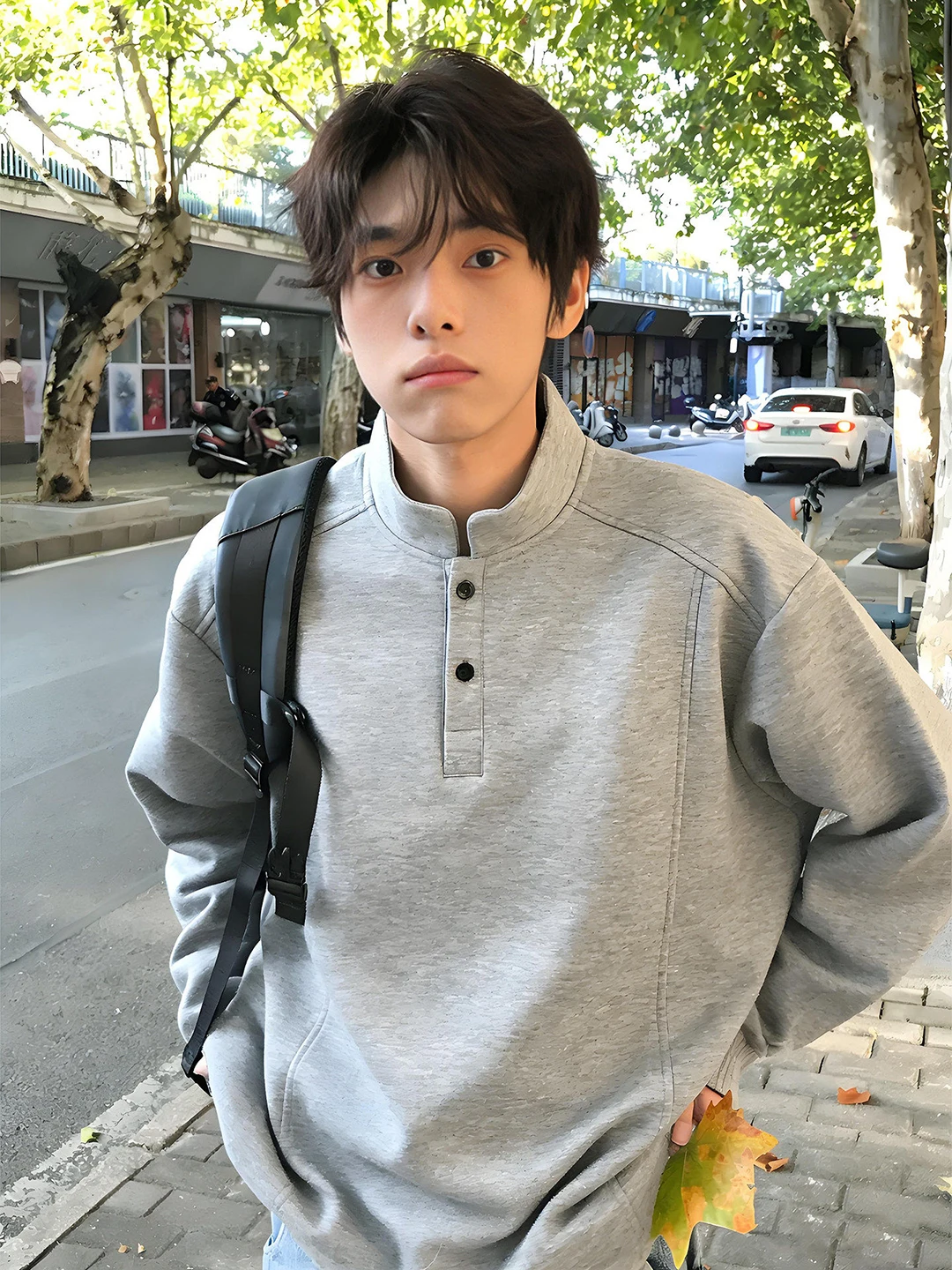 Cleanfit Deconstructed Fce Lined Long Sve Hoodie Men's Autumn Winter Youth Sle Heavyweight Inner Wear T-irt