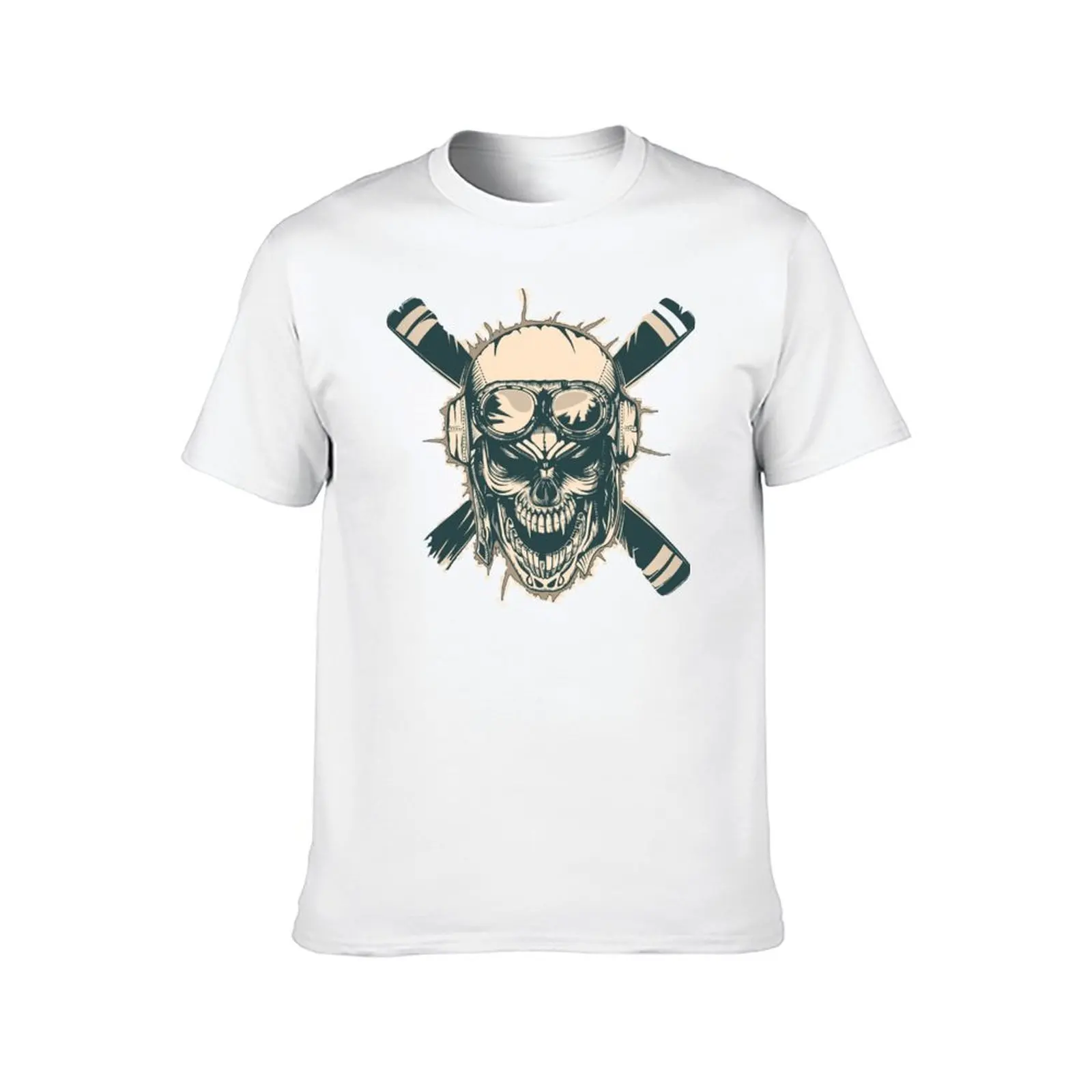 Paramotor Pilot T-shirt Skull In Helmet Sunglasses Propeller T-Shirt man t shirt cotton graphic t shirts for man T-Shirt