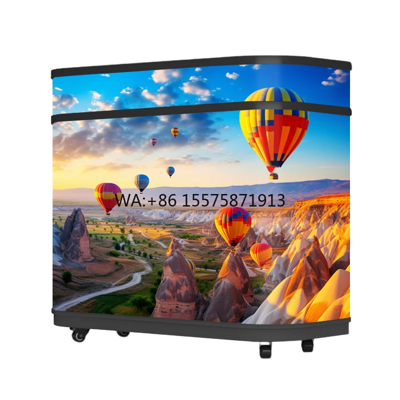 High-end Flexible DJ Booth LED Screen P2.5mm Curved Indoor Front Desk Display for Hotel Bar