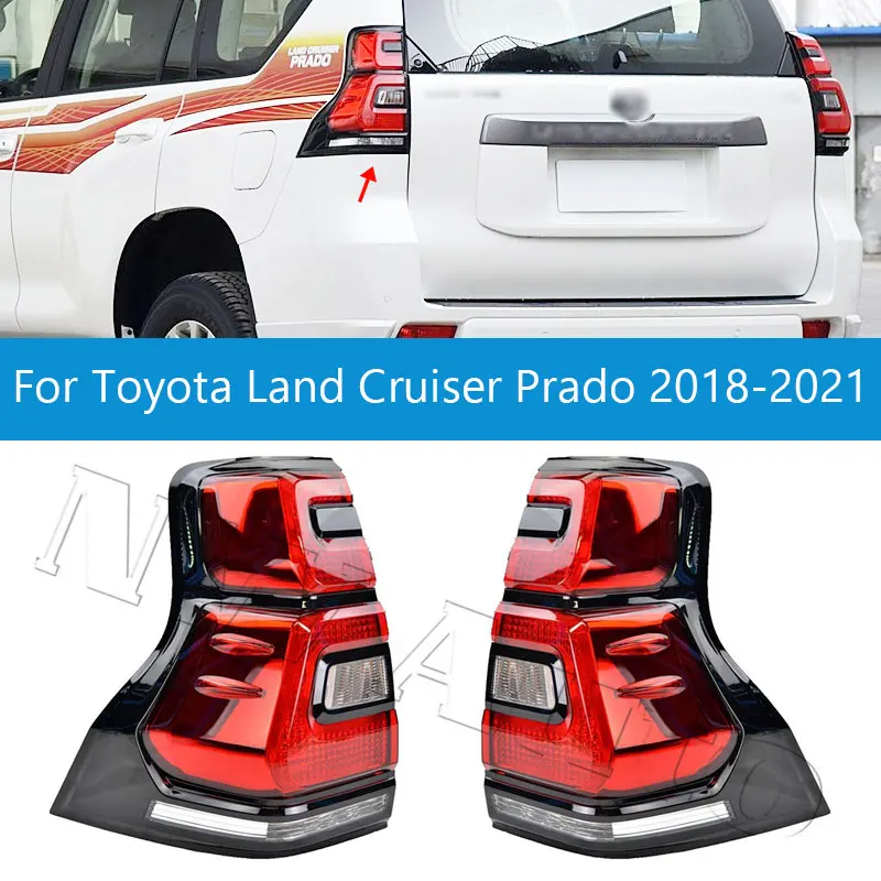 Rear Bumper Taillight Assembly For Toyota Land Cruiser Prado 2018 2019 2020 2021 Series 150 FJ150 LC150 GRJ150 Brake Light Taill