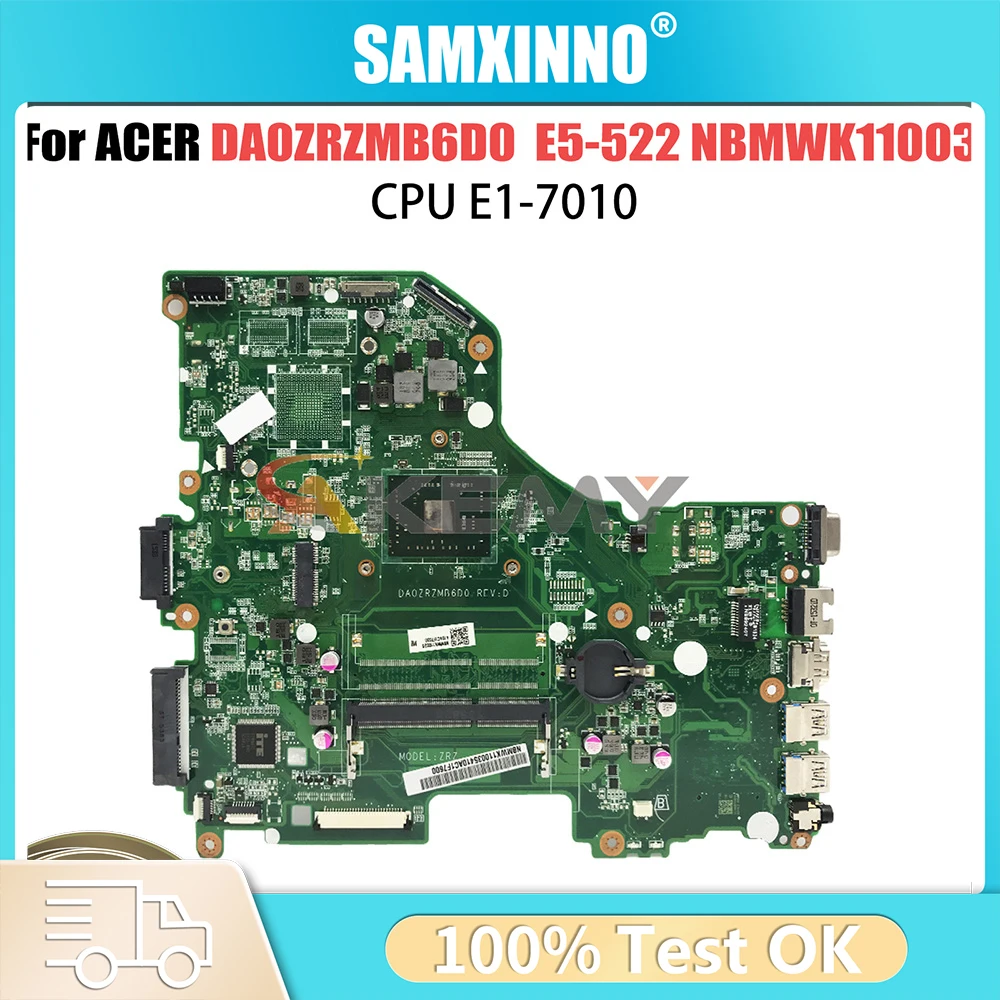

Материнская плата для ноутбука Acer Aspire E5-522G DA0ZRZMB6D0 A6 A8 A10 216-0867020 NBMWK1100 NBMWL11002 NBMWL11001 Материнская плата E5-522