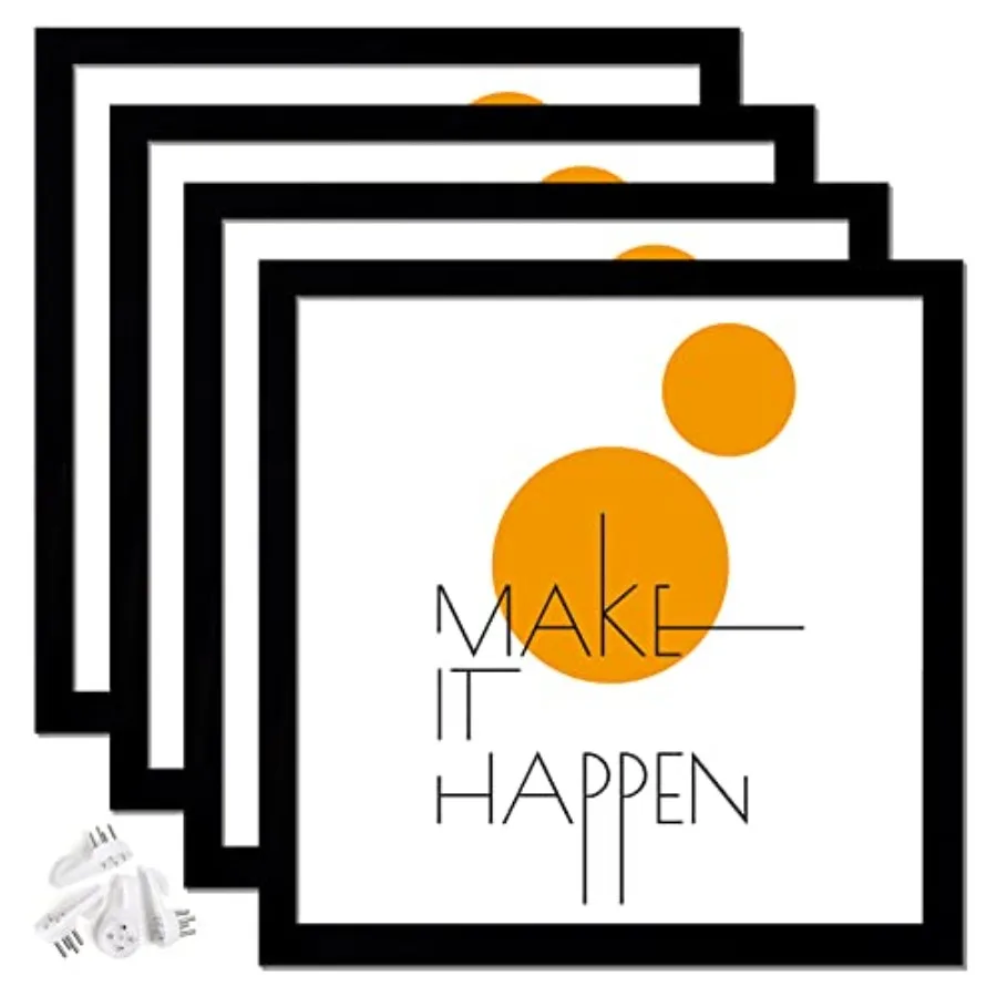 

Набор из 4 фоторамок 16x16 дюймов, высокопрозрачные настенные рамки для постеров и фотографий 16x16 дюймов