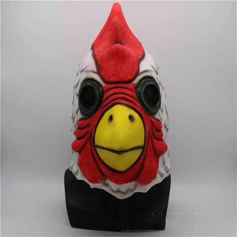 Cosplay Richard Rooster Full Face Mask Funny Animal Head White Rooster Masks Hotline Miami Game Props Mad Chicken Mask