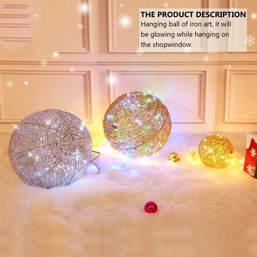 

Wrought Iron Ball Hanging Christmas Ornaments Balls Decorations Small Inflatable Xmas