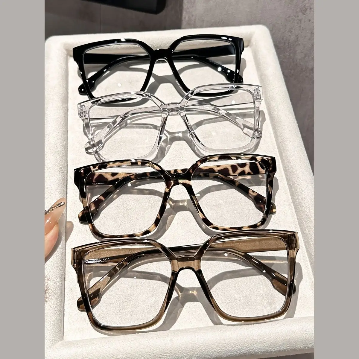 1/4PCS Ultra-light Anti Blue Glasses Transparent Optical Glasses Women Men Square Eyewear Blocking Spectacle Gaming Eyeglasses