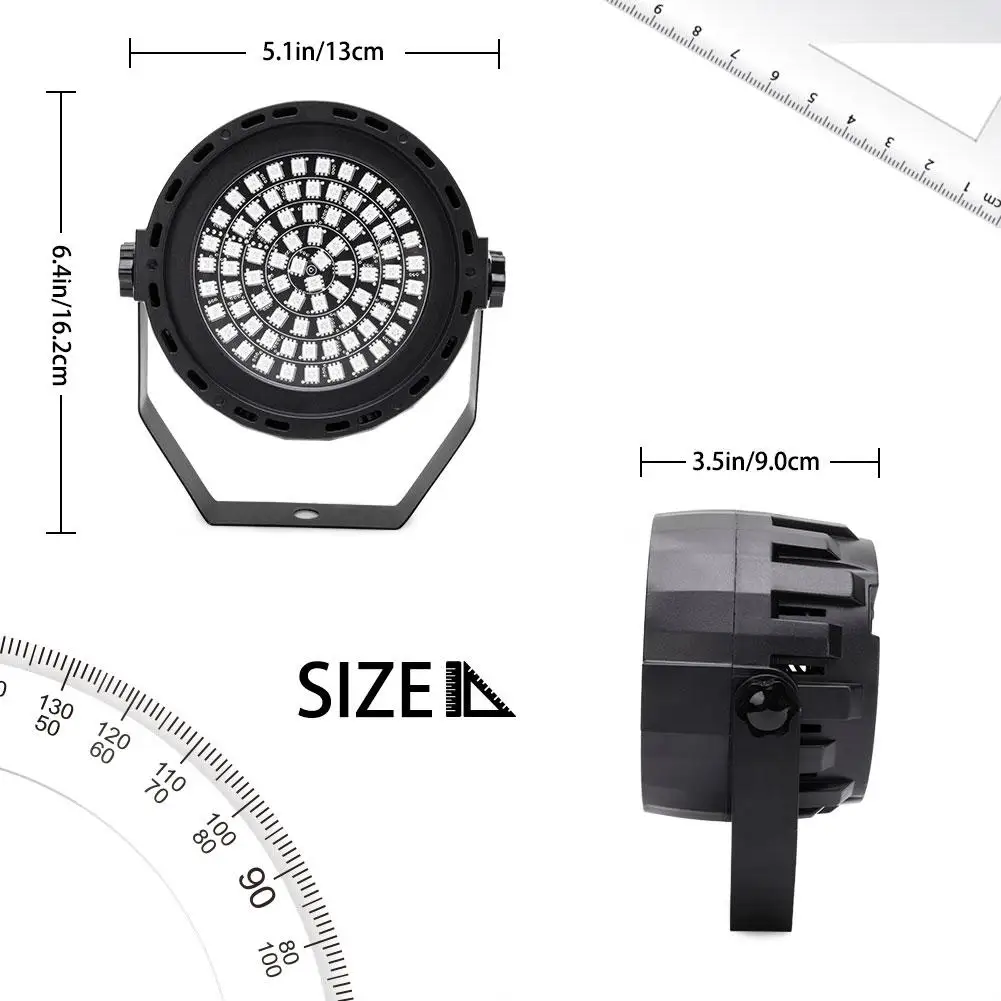 78 Led RGBW Stage Light DMX Control Par Light DJ Disco Strobe Lights Effect Lighting for Bar KTV Party Holiday Pub Wedding Show