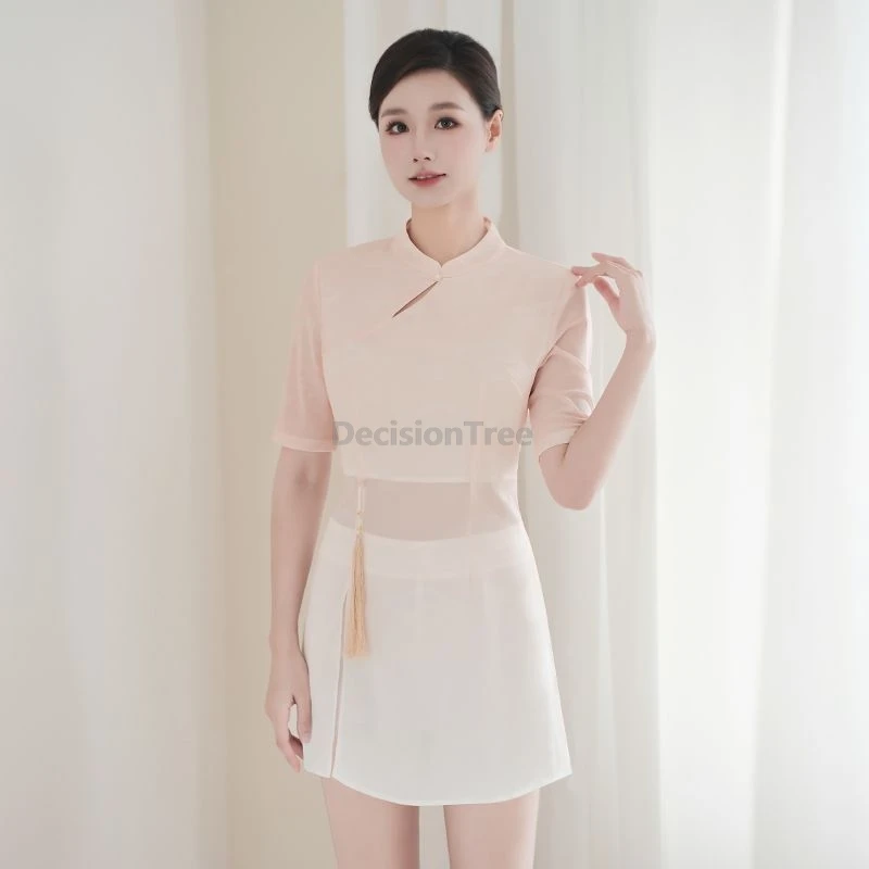 

2025, сказочная марлевая спа-униформа, высококачественная этикетка для сохранения здоровья, костюм для приема, рабочая униформа для салона красоты