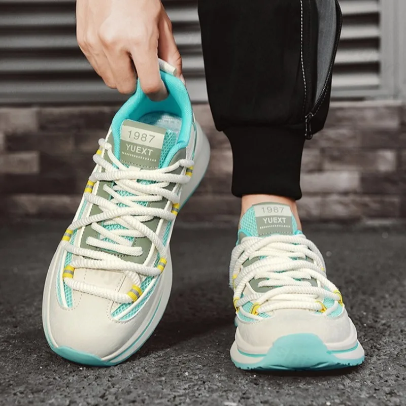 

Niche Design Men's Mesh Breathable Low Top Thick Sole Casual Shoes Autumn 2025 New Fashion Versatile Comfortable Chunky sneakers