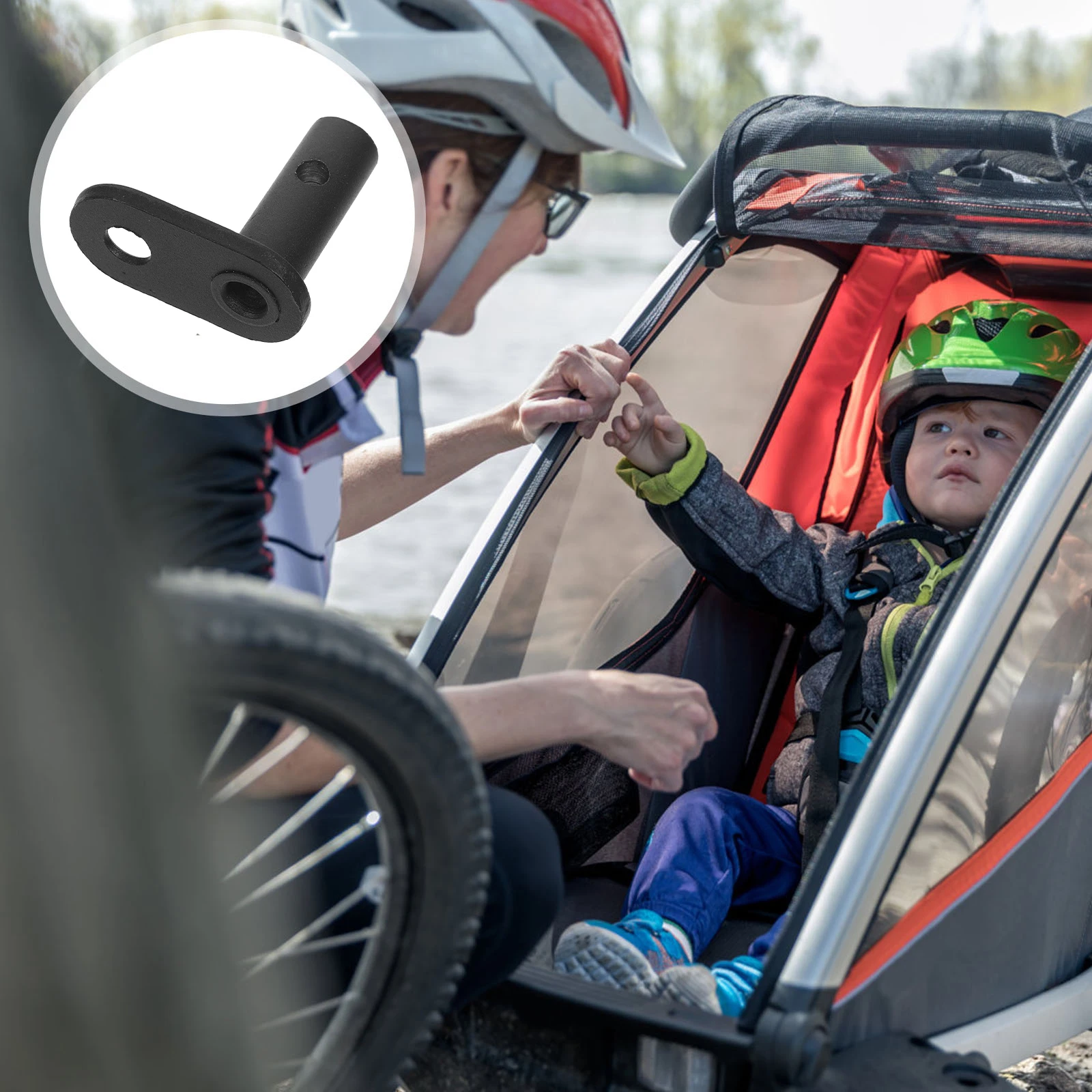 

2pcs Baby Stroller Hitch Adapter For Bicycles Quick Install Durable Trailer Coupler Compatible With Most Bike Models Trailer