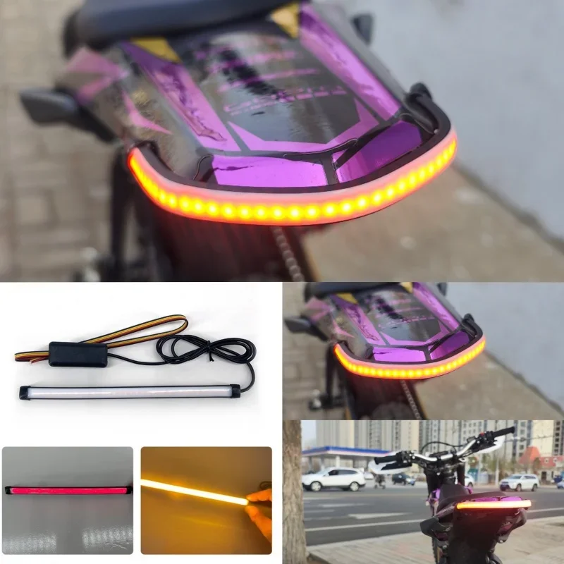 20CM 30CM 45CM 60CM Motorcycle Turn Signal Light Strip Moto Sequential Switchback Flowing Turn Brake Lights LED Taillight Stripe