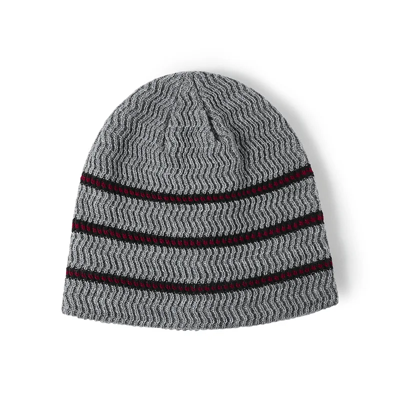 Women's Beanie Caps Winter Color Blocked Cap Plush Thick men's Knitted Hat Warm Brimless Cold Hats Woolen Hat 4m628 5