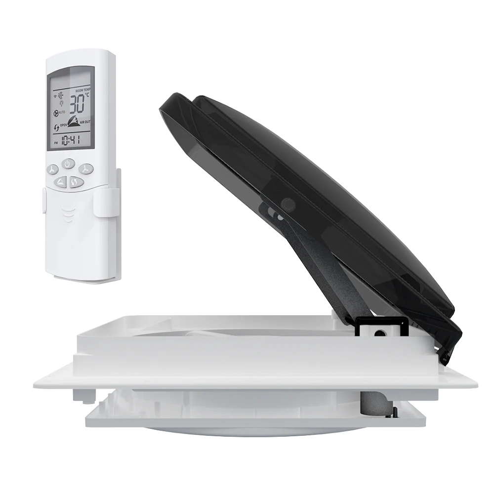 DC 12V RV Roof Ventilation Fan with Touch Button Manually Operated Lid Exhausting Sunshade/LED Light Option