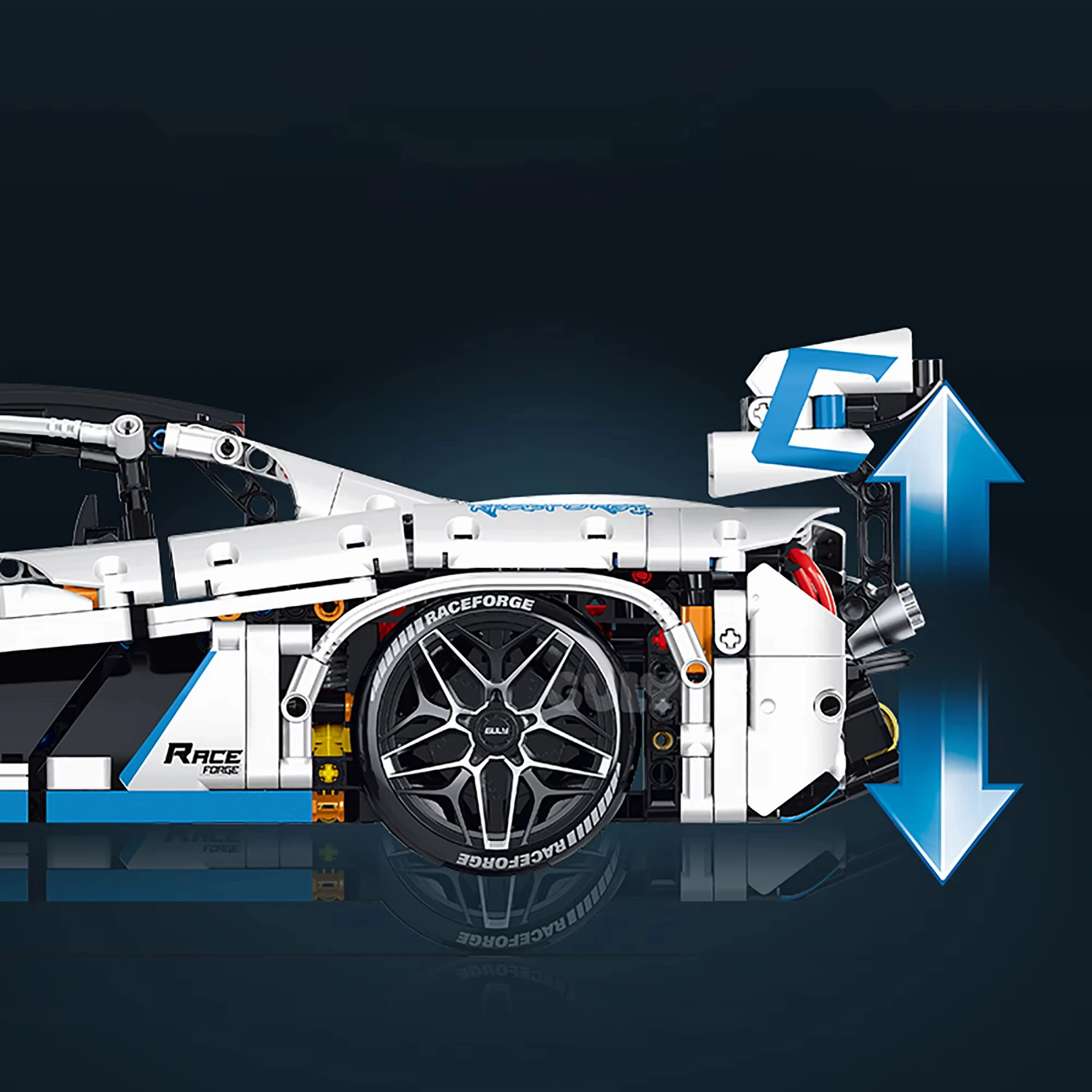 ตัวต่อรถดริฟท์ Creative GULY10652 MOC Tech, ชุดประกอบรถบังคับวิทยุ DIY ขนาด 1:10 จำนวน 2138 ชิ้น ของเล่นแบบประกอบเป็นของขวัญ