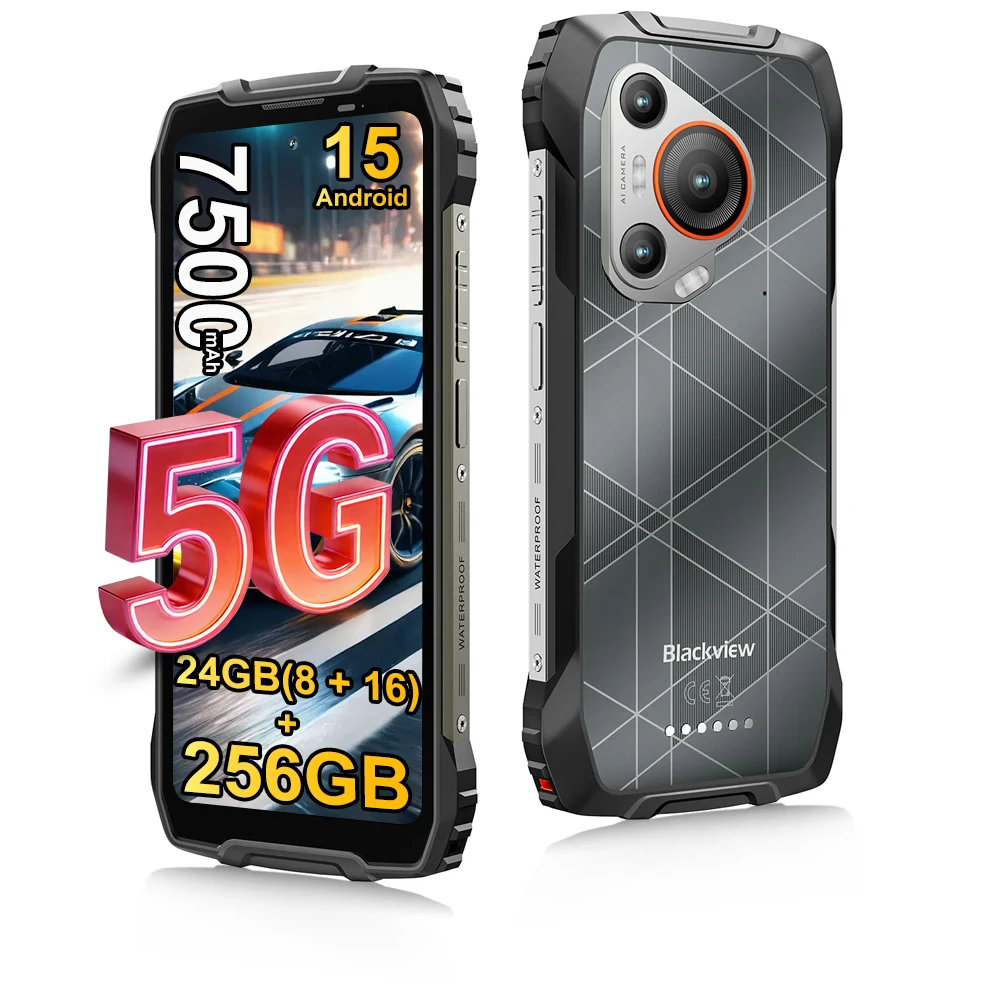 Smartphone robuste Blackview BL7000 5G AI, 8 Go + 512 Go / 8 Go + 256 Go, Android 15, batterie 7500 mAh, écran 6,78 pouces 120 Hz, charge rapide 33 W Smartphone robuste Blackview BL7000 5G AI, 8 Go + 512 Go / 8 Go + 256 Go, Android 15, batterie 7500 mAh, écran 6,78 pouces 120 Hz, charge rapide 33 W