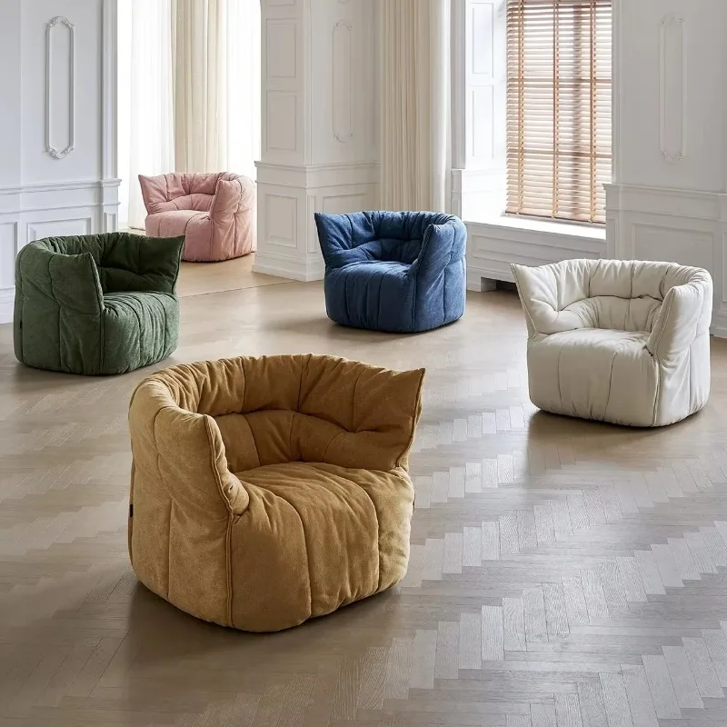 

Cream lazy sofa modern simple living room leisure chair small family hotel