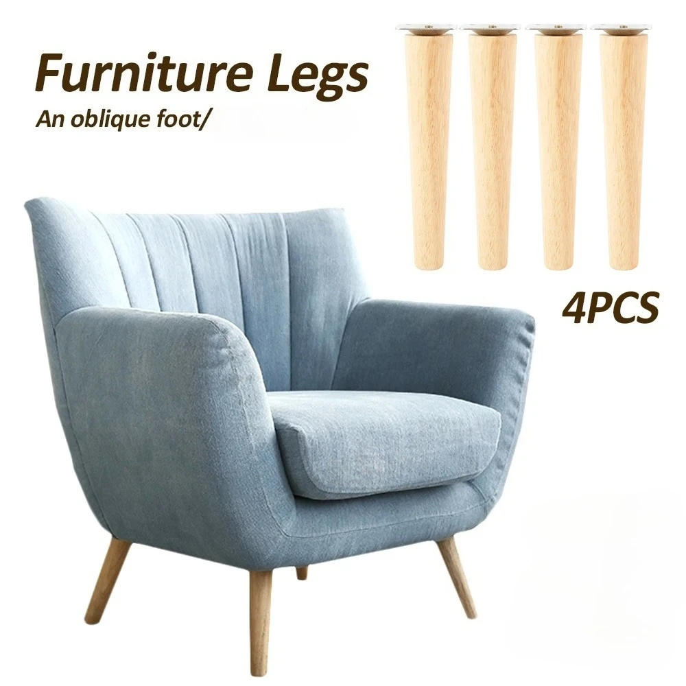 4PCS Table legs made of solid wood with added features, detachable for learning and makeup purposes