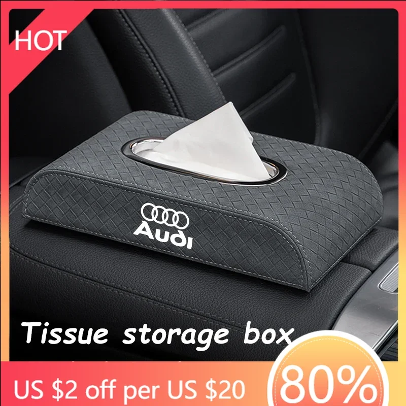 

2025 Горячая автомобильная коробка для салфеток, кожаная сумка для хранения салфеток, бумажных салфеток для Audi A7 A3 A4 A6 A5 Q5 A1 Q7 Q3 Q4 TT SQ5 RSQ3 RSQ8 S3 S4 R