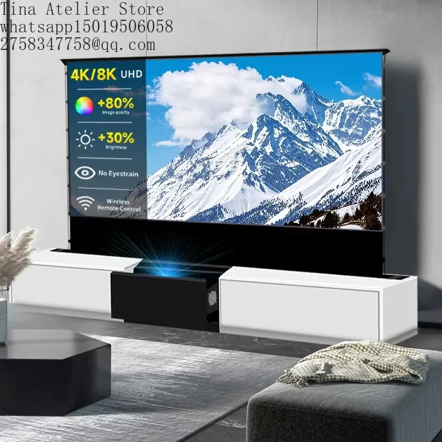 150 Inch200 Inch UST  TV Projector Cabinet Electric Smart TV Cabinet Home Theater for AWOL 2500 3000 Pro 3500 Pro Projector