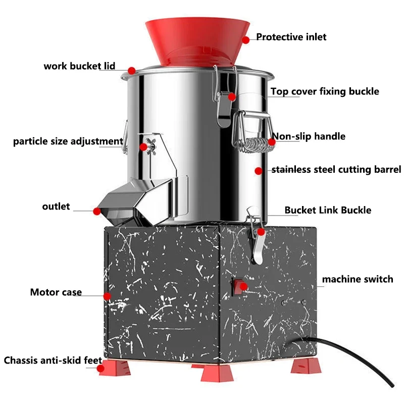 Electric canteen meat grinder, commercial vegetable dicing machine, meatball and dumpling filling machine