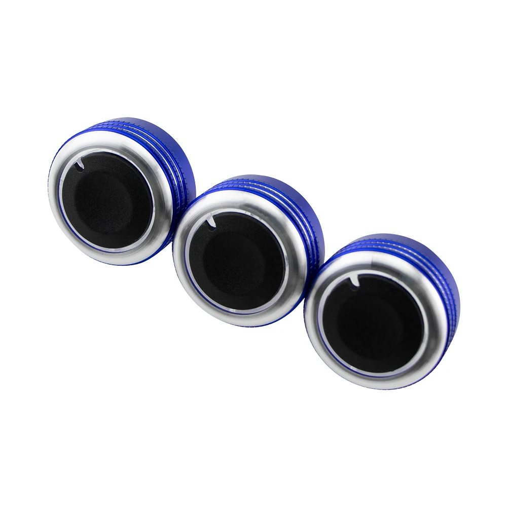 3PCS For Mazda 3 BL 2010 - 2013 Air Conditioning Knob AC Knob Heat Control Switch Button Aluminum Alloy Accessories
